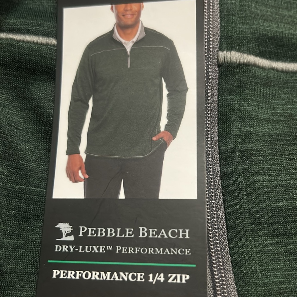 Pebble Beach Green 1/4 Zip Pullover M, L NWT